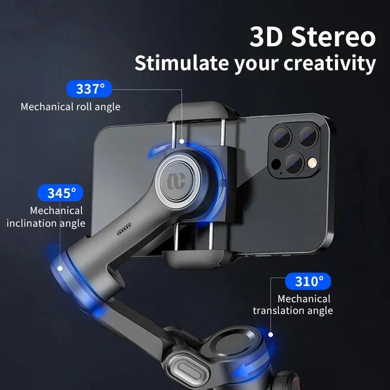 3-Achsen Smartphone Gimbal Stabilisator Mit Ai-Tracking Und Gesichtserkennung – Alvion