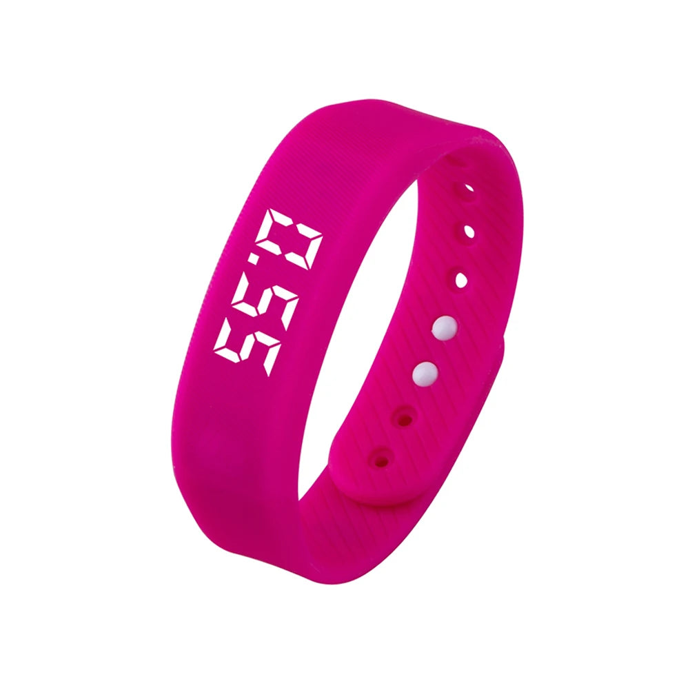LED Digital Smart Wristbands Waterproof Smart Clock Smartband with Running Pedometer Monitor Smart Band Vibration Alarm Reminder