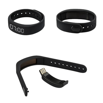 LED Digital Smart Wristbands Waterproof Smart Clock Smartband with Running Pedometer Monitor Smart Band Vibration Alarm Reminder
