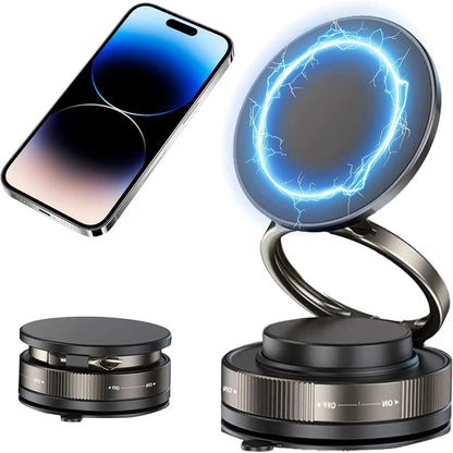 Suction Cup Phone Mount Magnetic Phone Holder for Car 360°Adjustable Vacuum Suction Phone Mount for Gym/Mirror/Smooth Surface