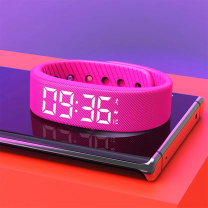 LED Digital Smart Wristbands Waterproof Smart Clock Smartband with Running Pedometer Monitor Smart Band Vibration Alarm Reminder