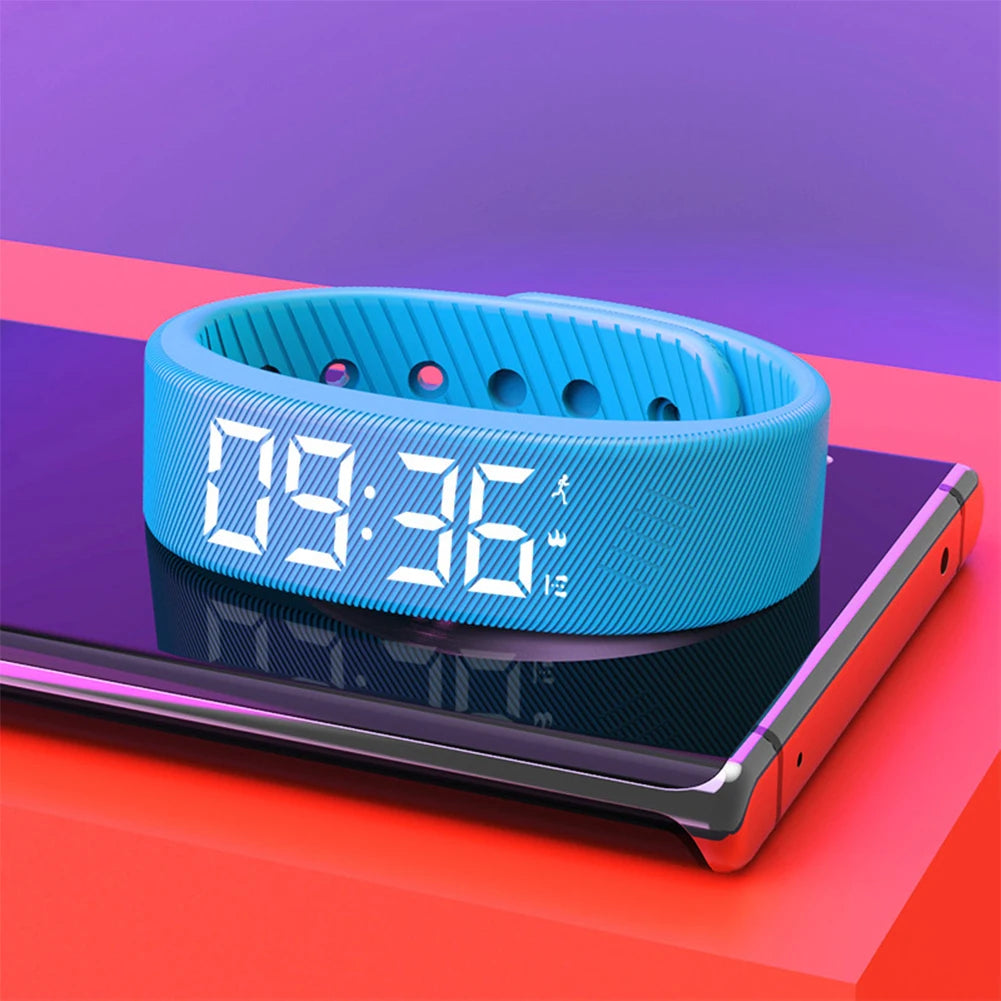 LED Digital Smart Wristbands Waterproof Smart Clock Smartband with Running Pedometer Monitor Smart Band Vibration Alarm Reminder